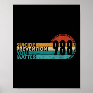 Poster Camiseta 988 Linha de Prevenção de Suicídio 988 Co