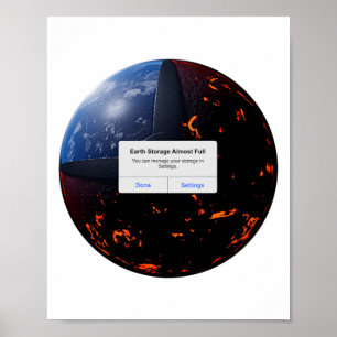Poster Camiseta Armazenamento da Terra Quase Cheio 
