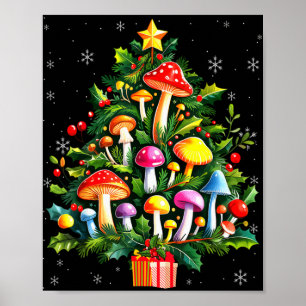 Poster Camiseta Árvore de Natal Cogumelo Xmas Lover