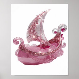 Poster Camiseta Barco à Vela de CRISTAL SWAROVSKI Pratead
