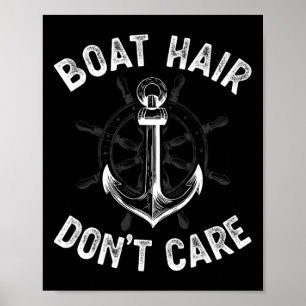 Poster Camiseta Barco Cabelo Não Liga Meninas Mulheres Ba