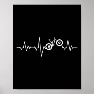 Poster Camiseta Batimento Cardíaco Mountain Bike Presente
