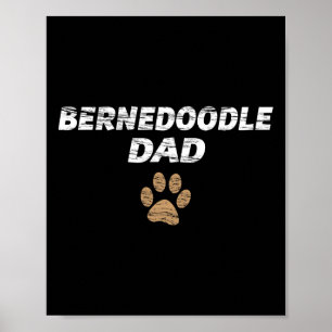 Poster Camiseta Bernedoodle Dad para Homens e Crianças -