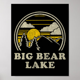 Poster Camiseta Big Bear Lake Califórnia Ca Vintage Camin
