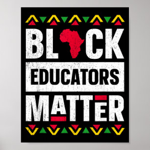 Poster Camiseta Black Educators Matter Professor História