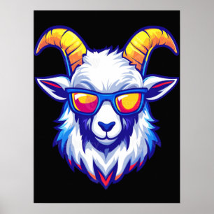 Poster Camiseta Cabra Legal de Óculos de Sol – An diverti