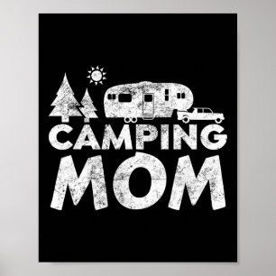 Poster Camiseta Camping Mãe 5ª Roda Acampamento Presente