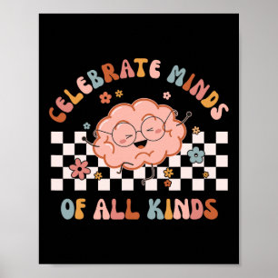 Poster Camiseta Celebrando Mentes De Todos os Tipos Neuro