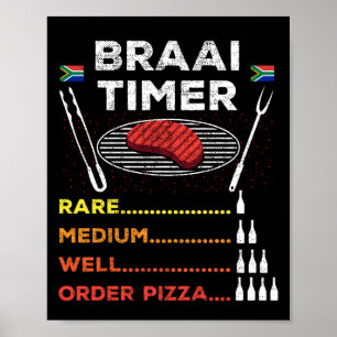 Poster Camiseta CHURRASCO Africano do Timer Braai