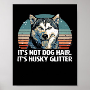 Poster Camiseta Clássica Brilhante de Cachorro Husky Sibe