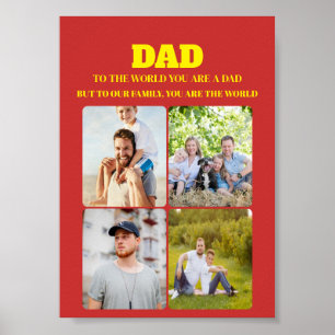 Poster Camiseta com Citação “Para o Mundo Você É um Pai”