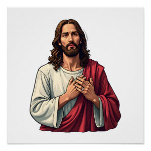 Pôster Camiseta com Gravação de Fé Vintage Jesus Marca de