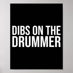 Poster Camiseta da namorada do baterista direito sobre a