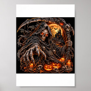 Poster Camiseta Dark Sorcerer – Halloween Shadow Master