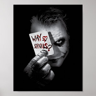 Poster Camiseta Dc Dark Knight Foto Por Que Tão Sério