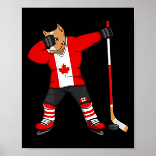 Poster Camiseta de Amante de Hóquei no Gelo do Canadá Pit