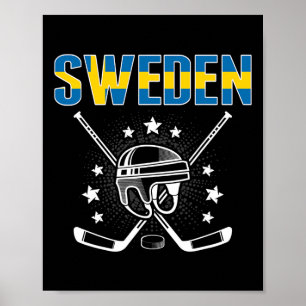Poster Camiseta de Amantes de Hóquei no Gelo da Suécia -