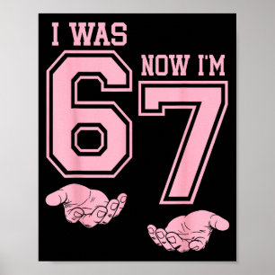 Poster Camiseta de Aniversário de 7 Anos Meme Six Seven E