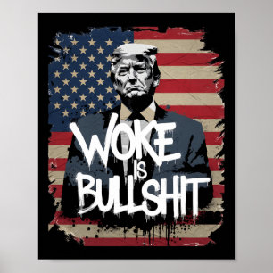 Poster Camiseta de Apoio a Donald Trump Acordado é Touro 