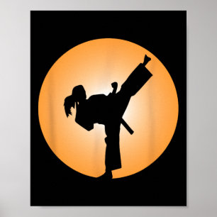 Poster Camiseta de Artes Marciais Feminina 