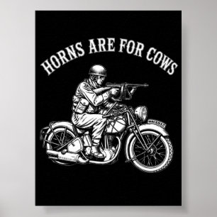 Poster Camiseta de Atitude de Motociclista Engraçado - Ch