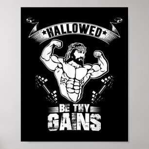 Poster Camiseta de bodybuilding masculina Jesus - Jesus e