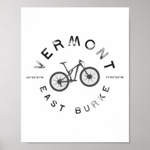 Poster Camiseta de Ciclismo de Montanha East Burke Vermon