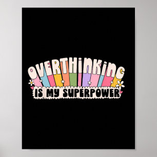 Poster Camiseta de Conscientização da Saúde Mental Groovy