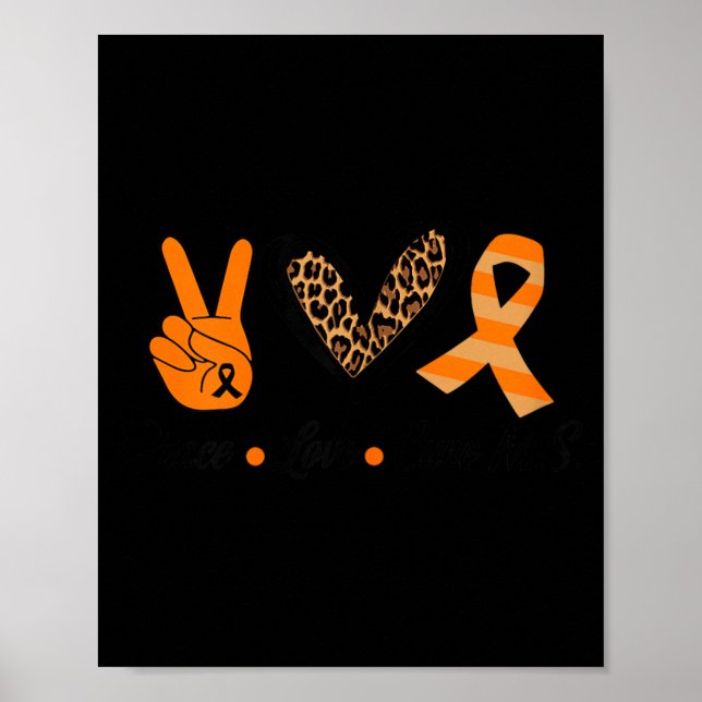 Poster Camiseta de conscientização sobre Esclerose Múltip (Frente)