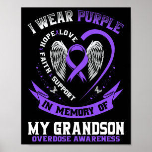 Poster Camiseta de Conscientização sobre Overdose em Memó