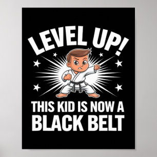 Poster Camiseta de designação de cinto preto de uniforme 