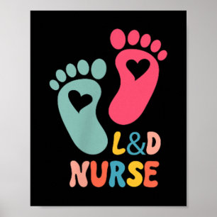 Poster Camiseta de Enfermeira de Trabalho e Parto - Traba