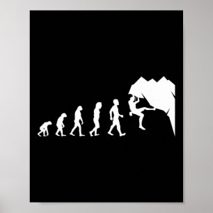 Poster Camiseta de Escalada de Rocha para Escalador de Ro