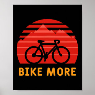 Poster Camiseta de Fã de Ciclismo e Mountain Bike Vermelh
