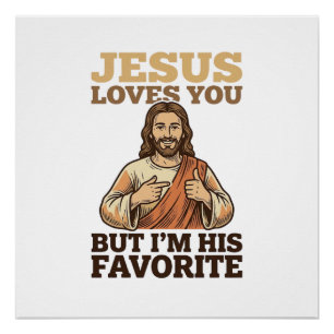 Pôster Camiseta De Fé Vintage Engraçada Jesus Ama Você De