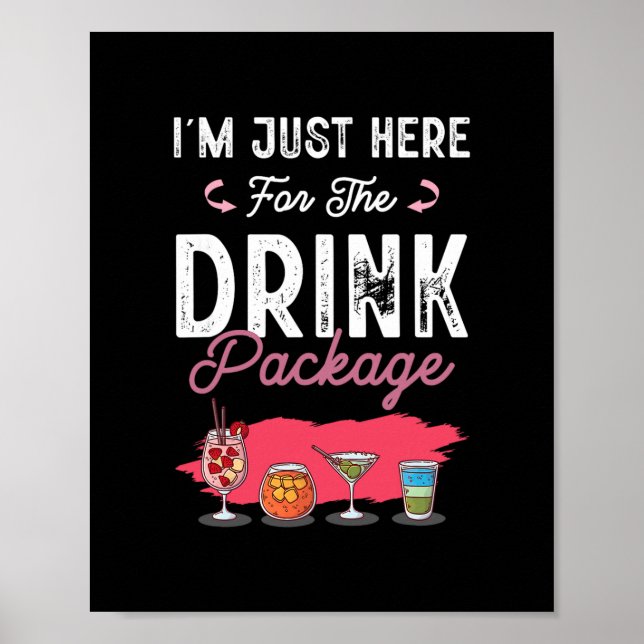 Poster Camiseta de festa da cauda engraçada de bebida de  (Frente)