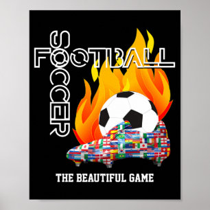 Poster Camiseta de futebol de mundo de jogo bonito para c