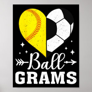 Poster Camiseta de Futebol Gramática Engraçada e Macia