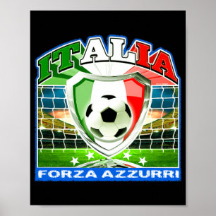 Poster Camiseta de Futebol Itália