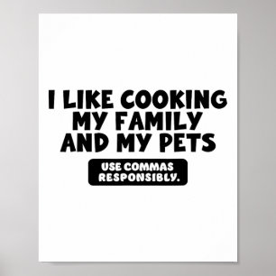 Poster Camiseta De Gramática Engraçada Byck Para Escola P