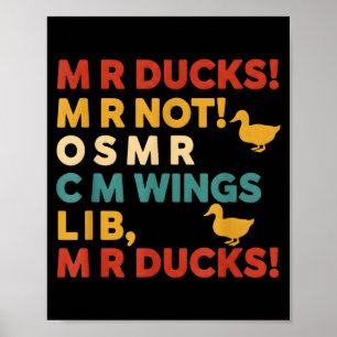 Poster Camiseta de Humor de Caça Divertida Para Patos M R