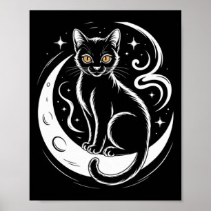 Poster Camiseta de Ioga Meditação Flor de Lótus de Gato R