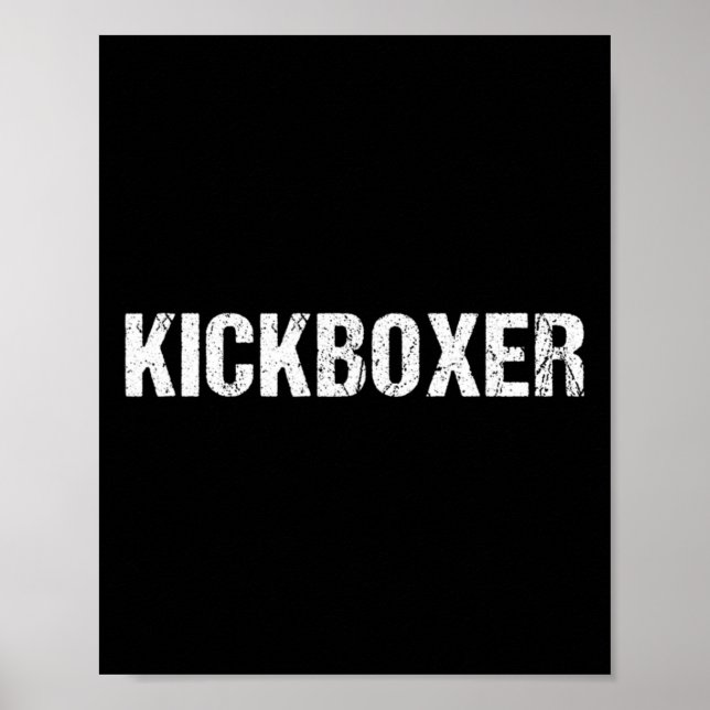 Poster Camiseta de Kickboxer de Treino de Kickboxing  (Frente)