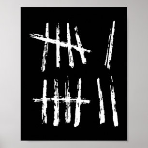 Poster Camiseta de Marcação de Contagem 67 Engraçada Seis