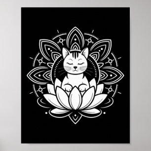 Poster Camiseta de Meditação de Yoga de Flor de Lótus de