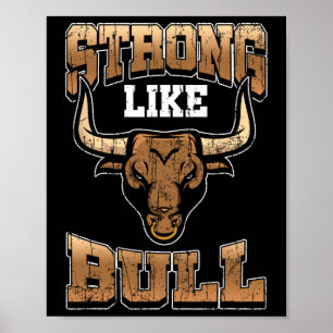 Poster Camiseta de musculação - Presente de fitness Forte