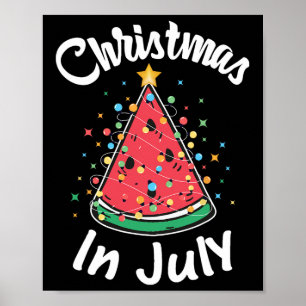 Poster Camiseta De Natal Em Julho Melancia Árvore De Nata