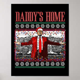 Poster Camiseta de Natal Feia do Papai Divertido Está em