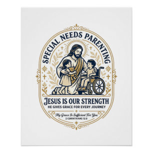 Pôster Camiseta de Pais com Necessidades Especiais Jesus