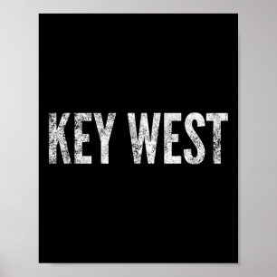 Poster Camiseta de pesca ao pôr do sol na praia de Key We